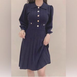 SANDRO Lison Dress in Navy Blue size 40